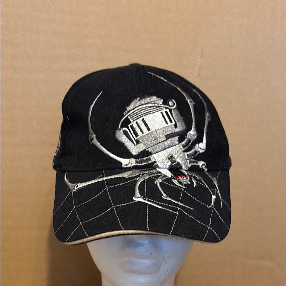 Black baseball hat with Spider Design